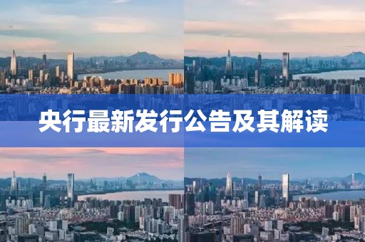 央行最新發(fā)行公告及其解讀