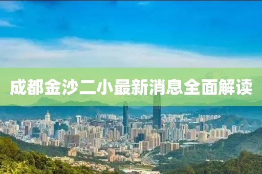 成都金沙二小最新消息全面解讀