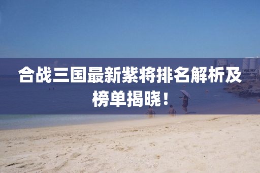 合戰(zhàn)三國最新紫將排名解析及榜單揭曉！