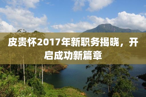皮貴懷2017年新職務(wù)揭曉，開啟成功新篇章