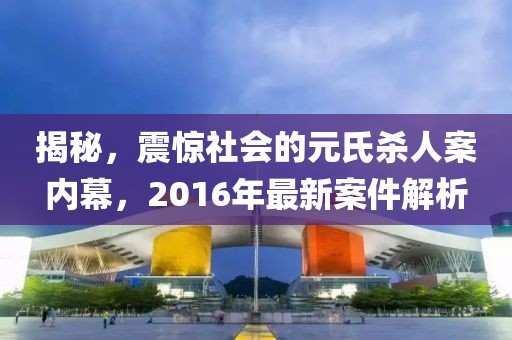 揭秘，震驚社會(huì)的元氏殺人案內(nèi)幕，2016年最新案件解析