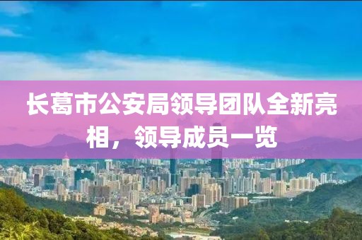 長葛市公安局領(lǐng)導(dǎo)團(tuán)隊(duì)全新亮相，領(lǐng)導(dǎo)成員一覽