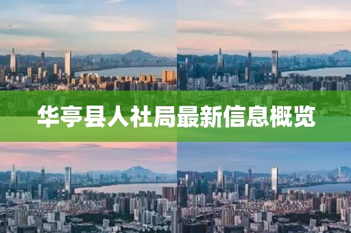 華亭縣人社局最新信息概覽