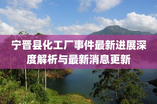寧晉縣化工廠事件最新進展深度解析與最新消息更新