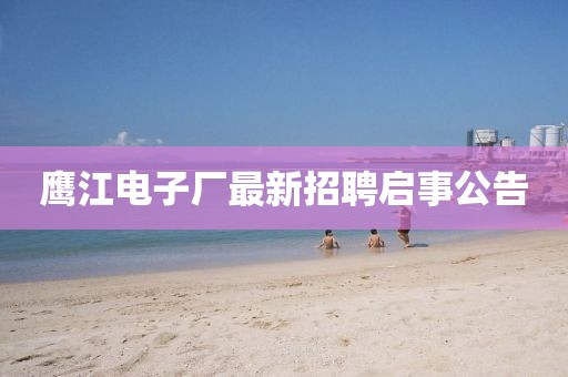 鷹江電子廠最新招聘啟事公告