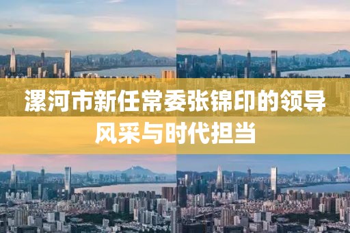 漯河市新任常委張錦印的領(lǐng)導(dǎo)風(fēng)采與時(shí)代擔(dān)當(dāng)