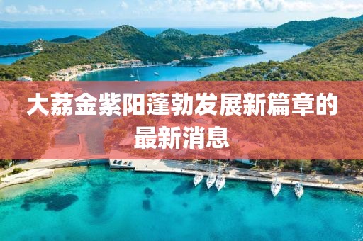 大荔金紫陽蓬勃發(fā)展新篇章的最新消息
