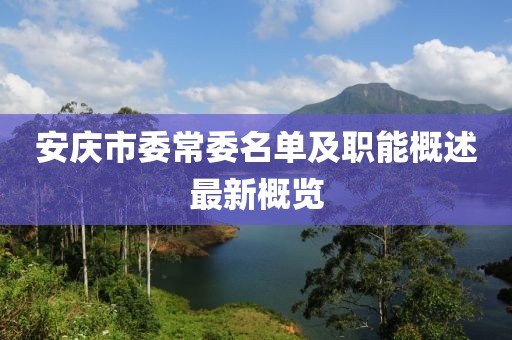安慶市委常委名單及職能概述最新概覽