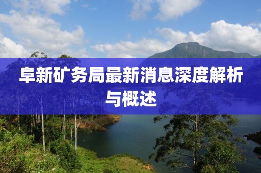 阜新礦務(wù)局最新消息深度解析與概述