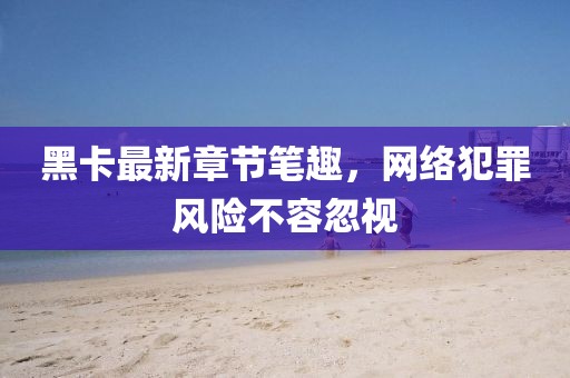 黑卡最新章節(jié)筆趣，網絡犯罪風險不容忽視