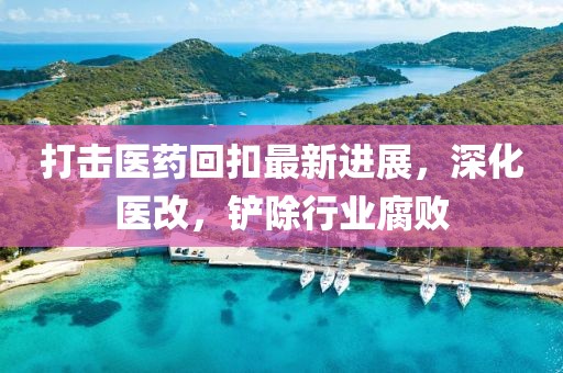 打擊醫(yī)藥回扣最新進展，深化醫(yī)改，鏟除行業(yè)腐敗