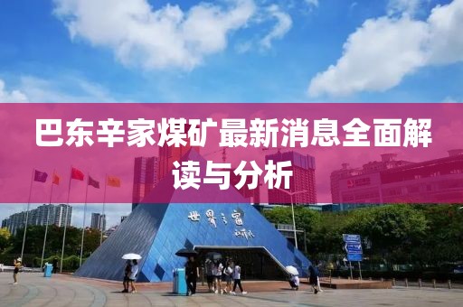 巴東辛家煤礦最新消息全面解讀與分析