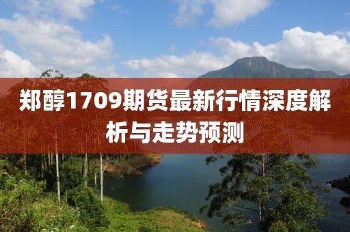 鄭醇1709期貨最新行情深度解析與走勢預測