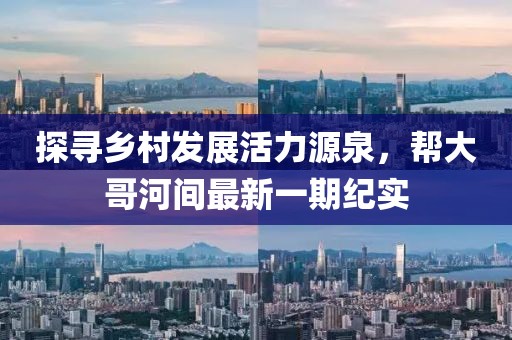 探尋鄉(xiāng)村發(fā)展活力源泉，幫大哥河間最新一期紀實