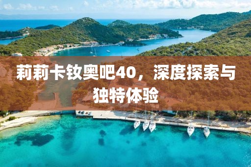 莉莉卡釹奧吧40，深度探索與獨特體驗