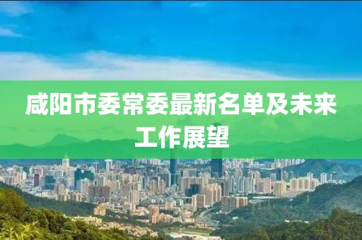 咸陽市委常委最新名單及未來工作展望