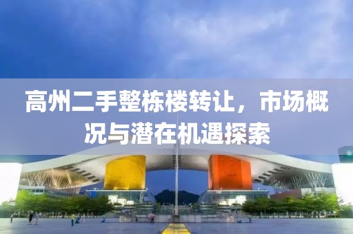 高州二手整棟樓轉(zhuǎn)讓，市場(chǎng)概況與潛在機(jī)遇探索