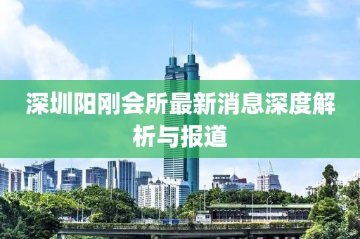 深圳陽(yáng)剛會(huì)所最新消息深度解析與報(bào)道
