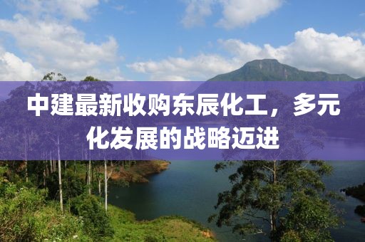 中建最新收購東辰化工，多元化發(fā)展的戰(zhàn)略邁進(jìn)