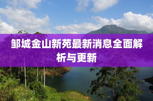 鄒城金山新苑最新消息全面解析與更新