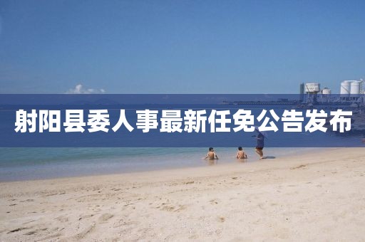 射陽縣委人事最新任免公告發(fā)布