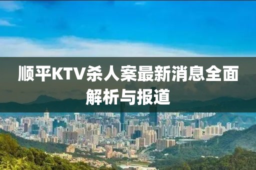 順平KTV殺人案最新消息全面解析與報道
