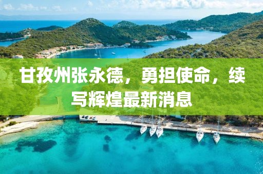 甘孜州張永德，勇?lián)姑?，續(xù)寫輝煌最新消息