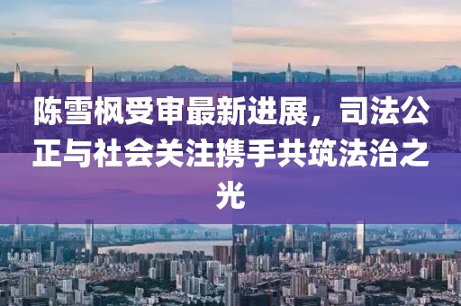陳雪楓受審最新進(jìn)展，司法公正與社會關(guān)注攜手共筑法治之光