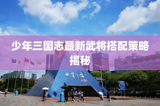 少年三國(guó)志最新武將搭配策略揭秘