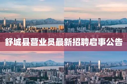 舒城縣營業(yè)員最新招聘啟事公告