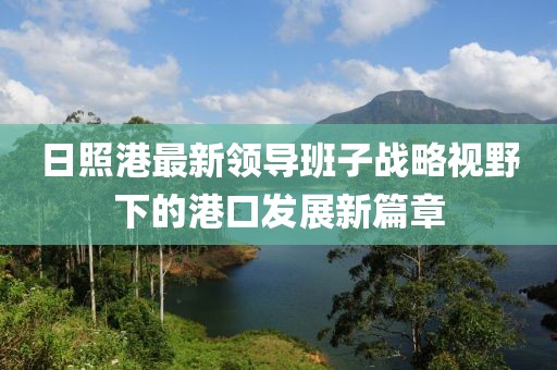 日照港最新領(lǐng)導(dǎo)班子戰(zhàn)略視野下的港口發(fā)展新篇章