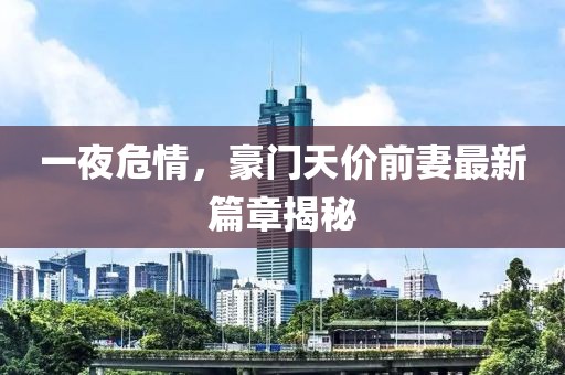 一夜危情，豪門天價(jià)前妻最新篇章揭秘
