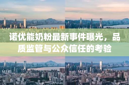 諾優(yōu)能奶粉最新事件曝光，品質(zhì)監(jiān)管與公眾信任的考驗