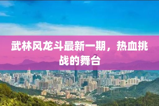 武林風(fēng)龍斗最新一期，熱血挑戰(zhàn)的舞臺(tái)