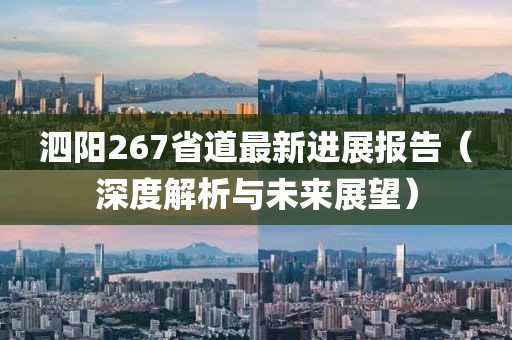 泗陽267省道最新進展報告（深度解析與未來展望）