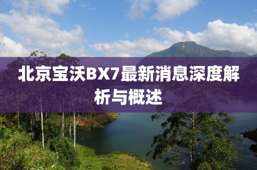 北京寶沃BX7最新消息深度解析與概述