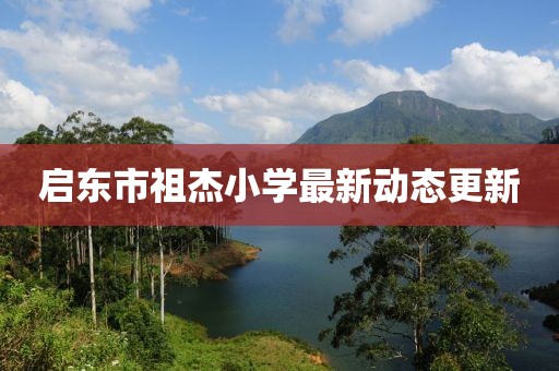 啟東市祖杰小學(xué)最新動(dòng)態(tài)更新