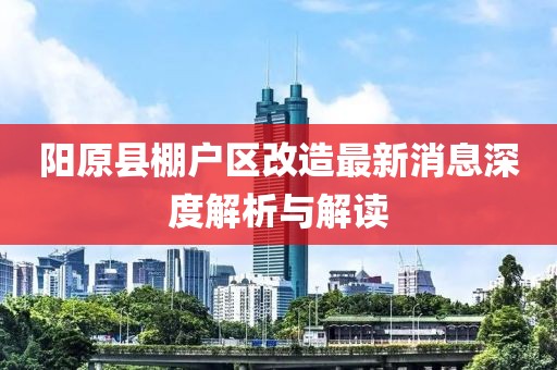 陽原縣棚戶區(qū)改造最新消息深度解析與解讀