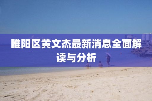 睢陽區(qū)黃文杰最新消息全面解讀與分析