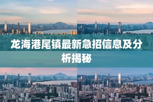龍海港尾鎮(zhèn)最新急招信息及分析揭秘