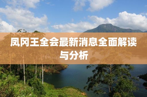 鳳岡王全會最新消息全面解讀與分析