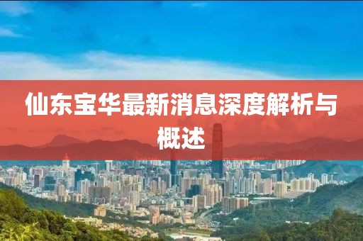 仙東寶華最新消息深度解析與概述