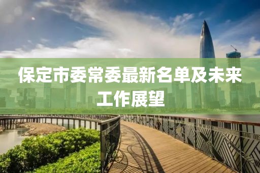 保定市委常委最新名單及未來(lái)工作展望