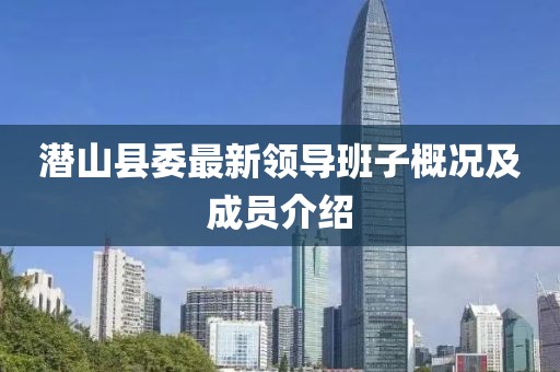 潛山縣委最新領(lǐng)導(dǎo)班子概況及成員介紹