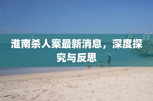 淮南殺人案最新消息，深度探究與反思