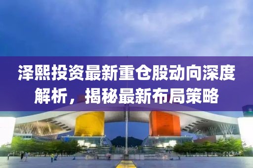 澤熙投資最新重倉股動向深度解析，揭秘最新布局策略