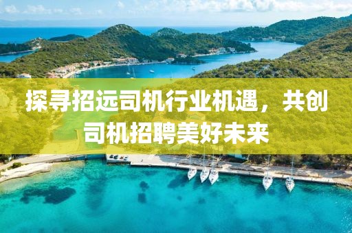探尋招遠司機行業(yè)機遇，共創(chuàng)司機招聘美好未來