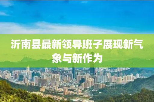 沂南縣最新領(lǐng)導(dǎo)班子展現(xiàn)新氣象與新作為
