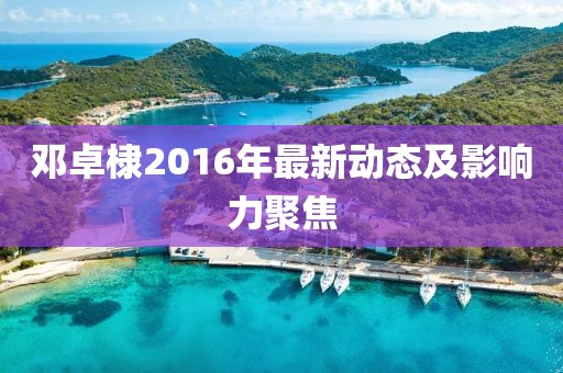 鄧卓棣2016年最新動態(tài)及影響力聚焦