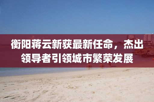 衡陽蔣云新獲最新任命，杰出領(lǐng)導者引領(lǐng)城市繁榮發(fā)展